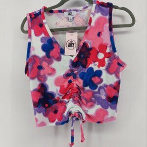 Juicy Couture Tank Top All Over Flower Terry crop Size XL